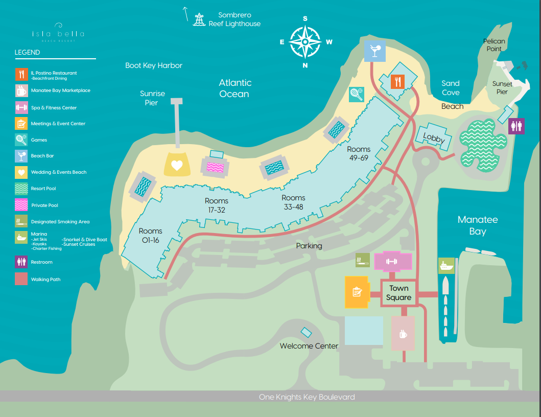 Florida Keys Resort & Activities Map | Isla Bella Beach Resort & Spa